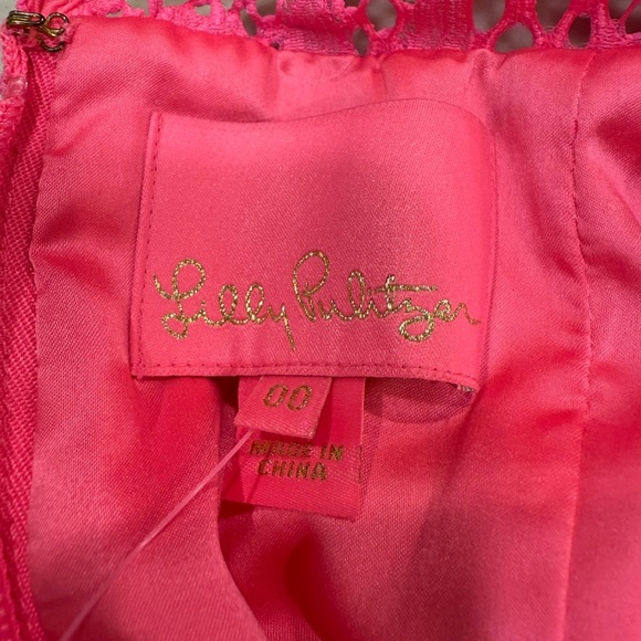 Lilly Pulitzer Allyson Dress Size 00 Pink Tropics Floral Lace NWT - Picture 11 of 16